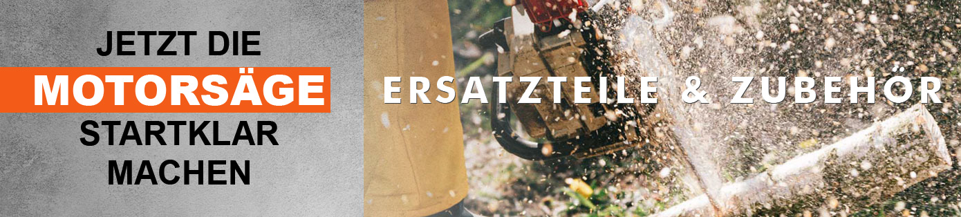 Jetzt Motorsäge startklar machen - mit WEISSPARTS Ersatzteile