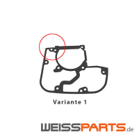 Dichtung Kurbelwellengehäuse Gehäusedichtung 11200290501 | 1120 029 0501 (Variante 1) passend für Motorsäge STIHL 009 010 011; Montage, einbauen, ausbauen der Dichtung gemäß Explosionszeichnung und Handbuch; vor Dichtungs - Wechsel Form / Variante prüfen, Dichtfläche reinigen und auf Beschädigung prüfen; STIHL 009 010 011 Dichtung und weitere Ersatzteile von WEISSPARTS