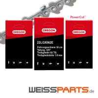 37 cm Sägekette .325" 1,6 mm 62 TG für Motorsäge Kettensäge, Daten verbautes Schwert / Führungsschiene prüfen; Montage gemäß Explosionszeichnung auf Kettenrad und Schwert; Ersatzteile von WEISSPARTS