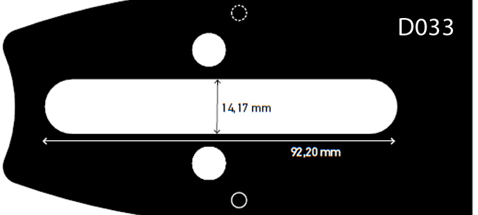 Führungsschiene D033 passend Dolmar, Makita®, Poulan®