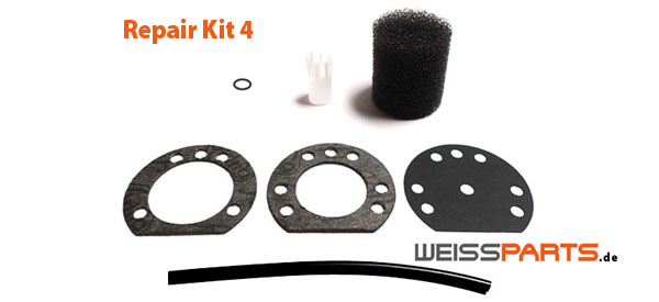 Stihl 009 010 011 012 Oil Pump Repair Kit 4: diaphragm, gaskets, oil filter, oil line and o-ring, WEISSPARTS Spare Parts, Made in Germany
